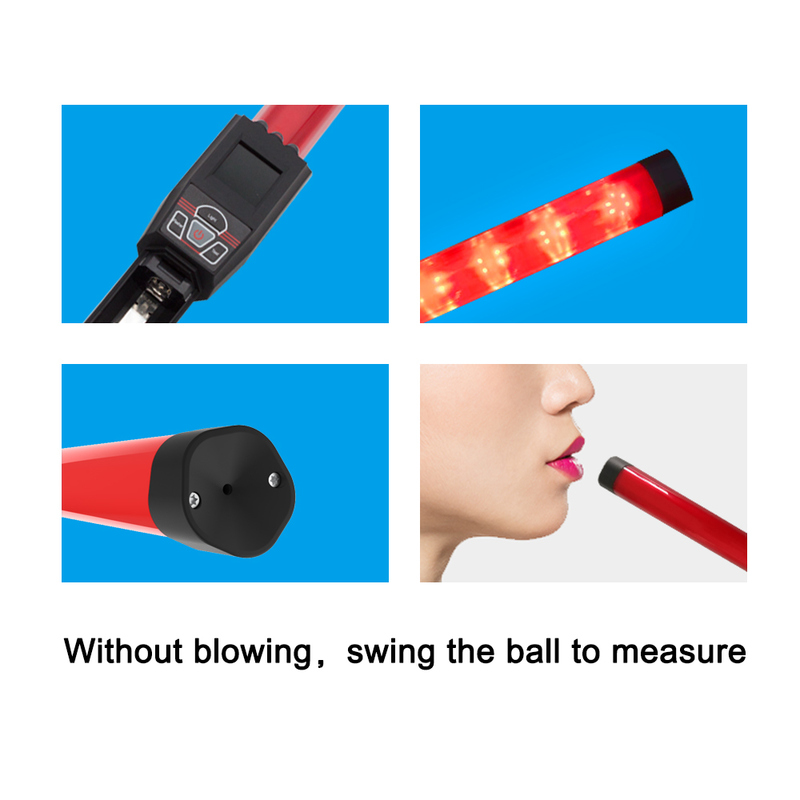 WGSensor AT7100 Alcohol Detector Drunk Driving Tester with Fuel Cell Sensor Battery Operated Measures Alcohol Content Black Red